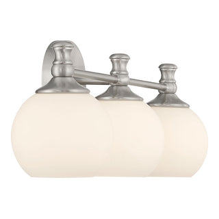 Orlisse Three Light Vanity in Brushed Nickel
