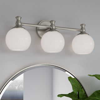 Orlisse Three Light Vanity in Brushed Nickel