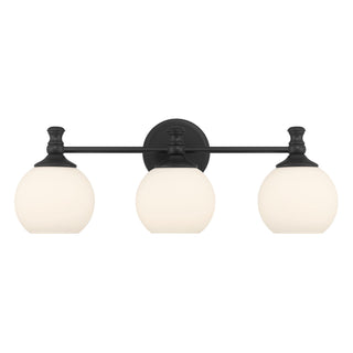 Orlisse Three Light Vanity in Matte Black
