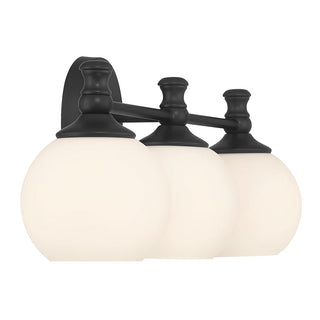 Orlisse Three Light Vanity in Matte Black