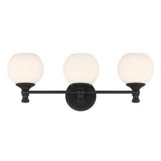 Orlisse Three Light Vanity in Matte Black