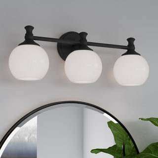 Orlisse Three Light Vanity in Matte Black