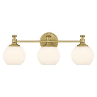 Orlisse Three Light Vanity in Vintage Brass