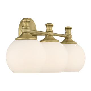 Orlisse Three Light Vanity in Vintage Brass
