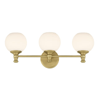 Orlisse Three Light Vanity in Vintage Brass
