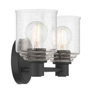 Vessair Two Light Vanity in Matte Black
