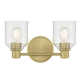 Vessair Two Light Vanity in Vintage Brass