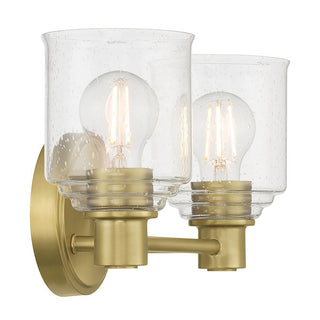 Vessair Two Light Vanity in Vintage Brass