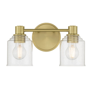 Vessair Two Light Vanity in Vintage Brass