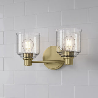 Vessair Two Light Vanity in Vintage Brass