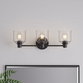 Vessair Three Light Vanity in Matte Black
