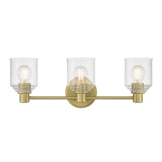 Vessair Three Light Vanity in Vintage Brass
