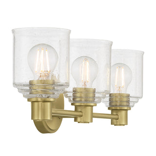 Vessair Three Light Vanity in Vintage Brass