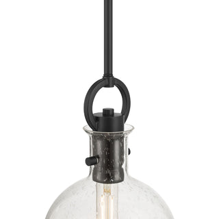 Glanora One Light Mini Pendant in Matte Black