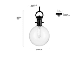 Glanora One Light Mini Pendant in Matte Black