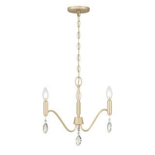 Aureline Three Light Chandelier in Aged Silver