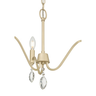 Aureline Three Light Chandelier in Aged Silver