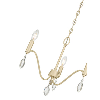 Aureline Three Light Chandelier in Aged Silver