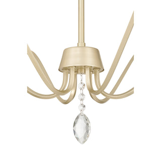 Aureline Six Light Chandelier in Aged Silver