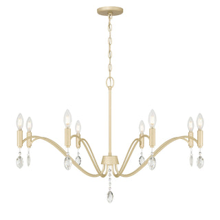 Aureline Eight Light Chandelier in Aged Silver