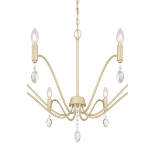 Aureline Eight Light Chandelier in Aged Silver