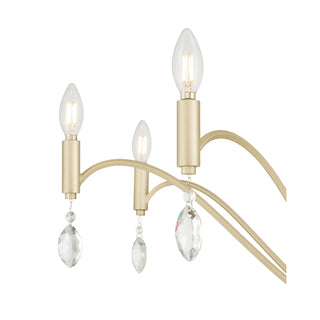 Aureline Eight Light Chandelier in Aged Silver