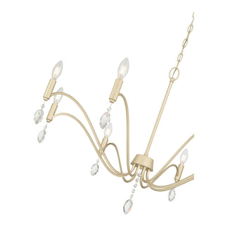Aureline Eight Light Chandelier in Aged Silver