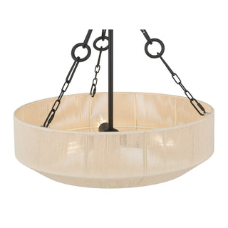 Tresselle Three Light Pendant in Matte Black
