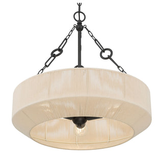 Tresselle Three Light Pendant in Matte Black
