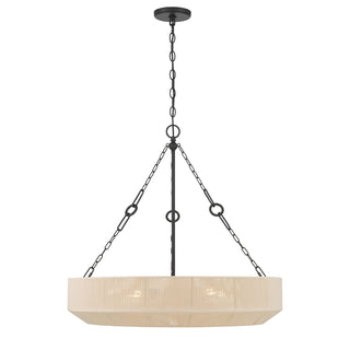Tresselle Five Light Pendant in Matte Black