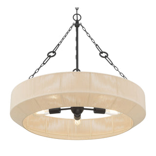 Tresselle Five Light Pendant in Matte Black