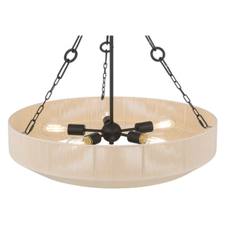Tresselle Five Light Pendant in Matte Black