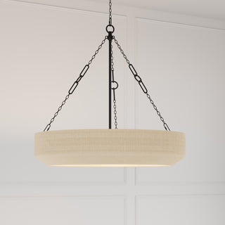 Tresselle Five Light Pendant in Matte Black