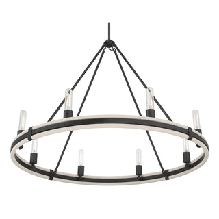 Rovessa Eight Light Chandelier in Matte Black