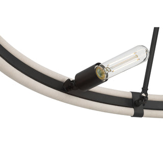 Rovessa Eight Light Chandelier in Matte Black