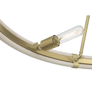 Rovessa Six Light Chandelier in Vintage Brass