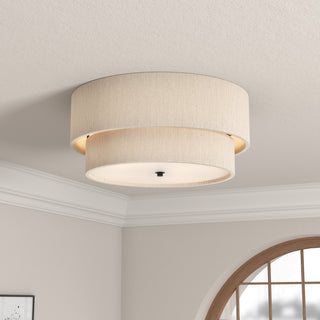 Helbert Four Light Flush Mount in Matte Black