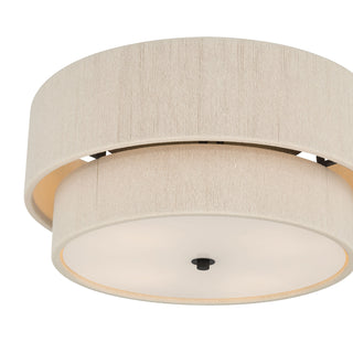 Helbert Four Light Flush Mount in Matte Black