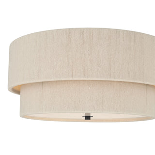 Helbert Four Light Flush Mount in Matte Black