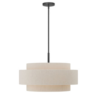 Helbert Five Light Pendant in Matte Black