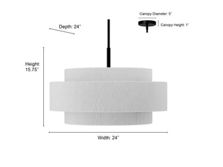 Helbert Five Light Pendant in Matte Black