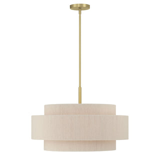 Helbert Five Light Pendant in Vintage Brass