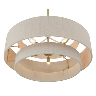 Helbert Five Light Pendant in Vintage Brass