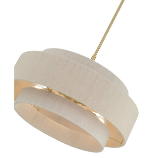 Helbert Five Light Pendant in Vintage Brass
