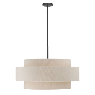 Helbert Six Light Pendant in Matte Black
