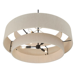 Helbert Six Light Pendant in Matte Black