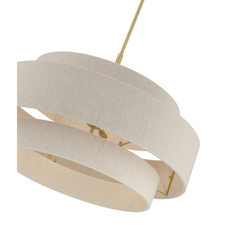 Helbert Six Light Pendant in Vintage Brass