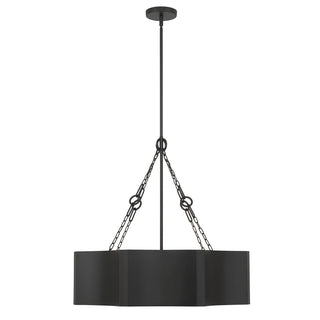 Ottavio Five Light Pendant in Matte Black