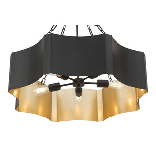Ottavio Five Light Pendant in Matte Black