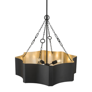 Ottavio Five Light Pendant in Matte Black